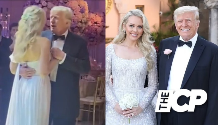 Donald Trump dances with daughter Tiffany at her wedding