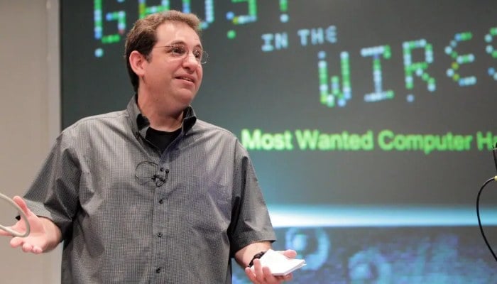 Kevin Mitnick at a conference