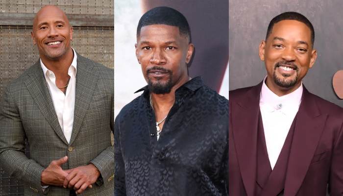 Dwayne Johnson, Will Smith and many other friends embrace Jamie Foxx after medical emergency