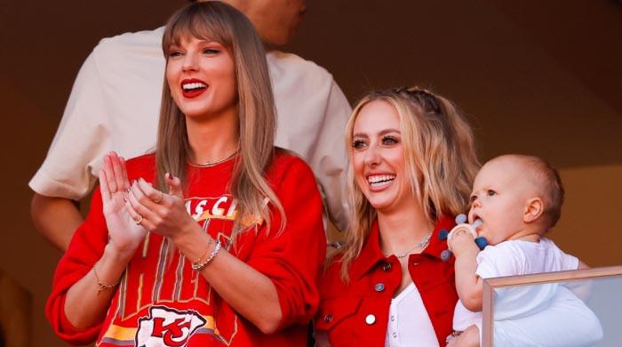 Taylor Swift steps out with Brittany Mahomes in color coordinated ...